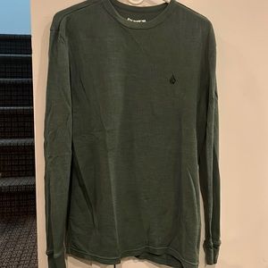 Volcom green long sleeve shirt. Size medium